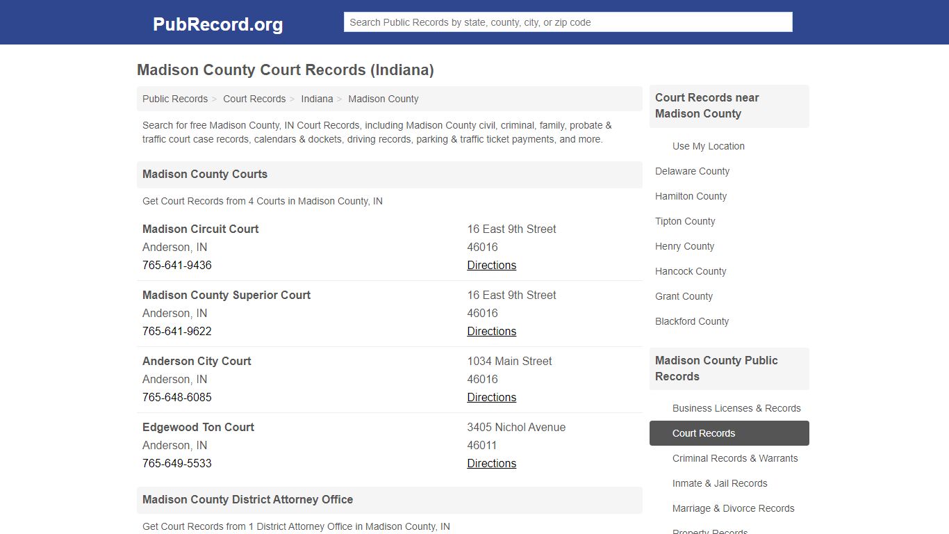 Free Madison County Court Records (Indiana Court Records)